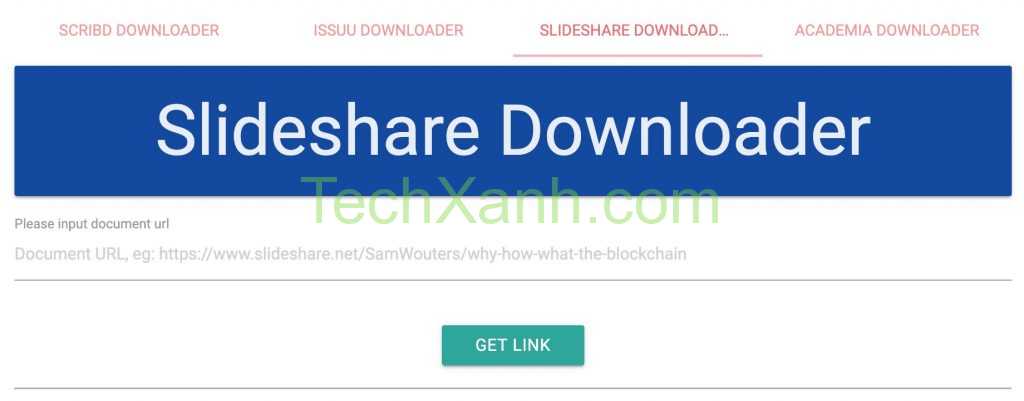 Getlink và tải tài liệu từ Slideshare dễ dàng