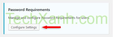 password requirements