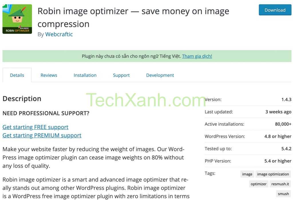 Plugin Robin Image Optimizer 1